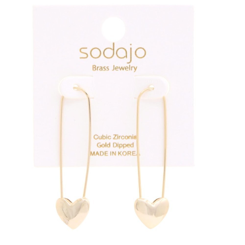 New HEART Long Earring: Gold-Dipped Essence of Endless Love